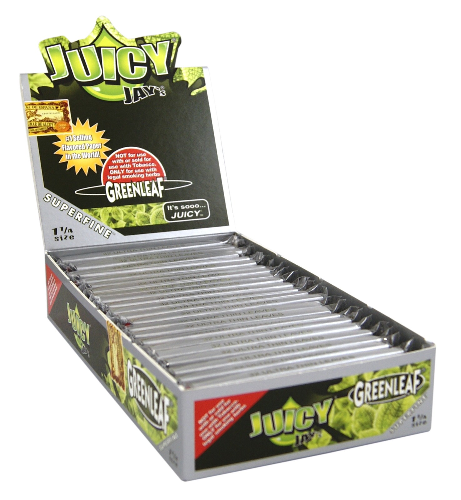 caja papel juicy jay superfine green leaf