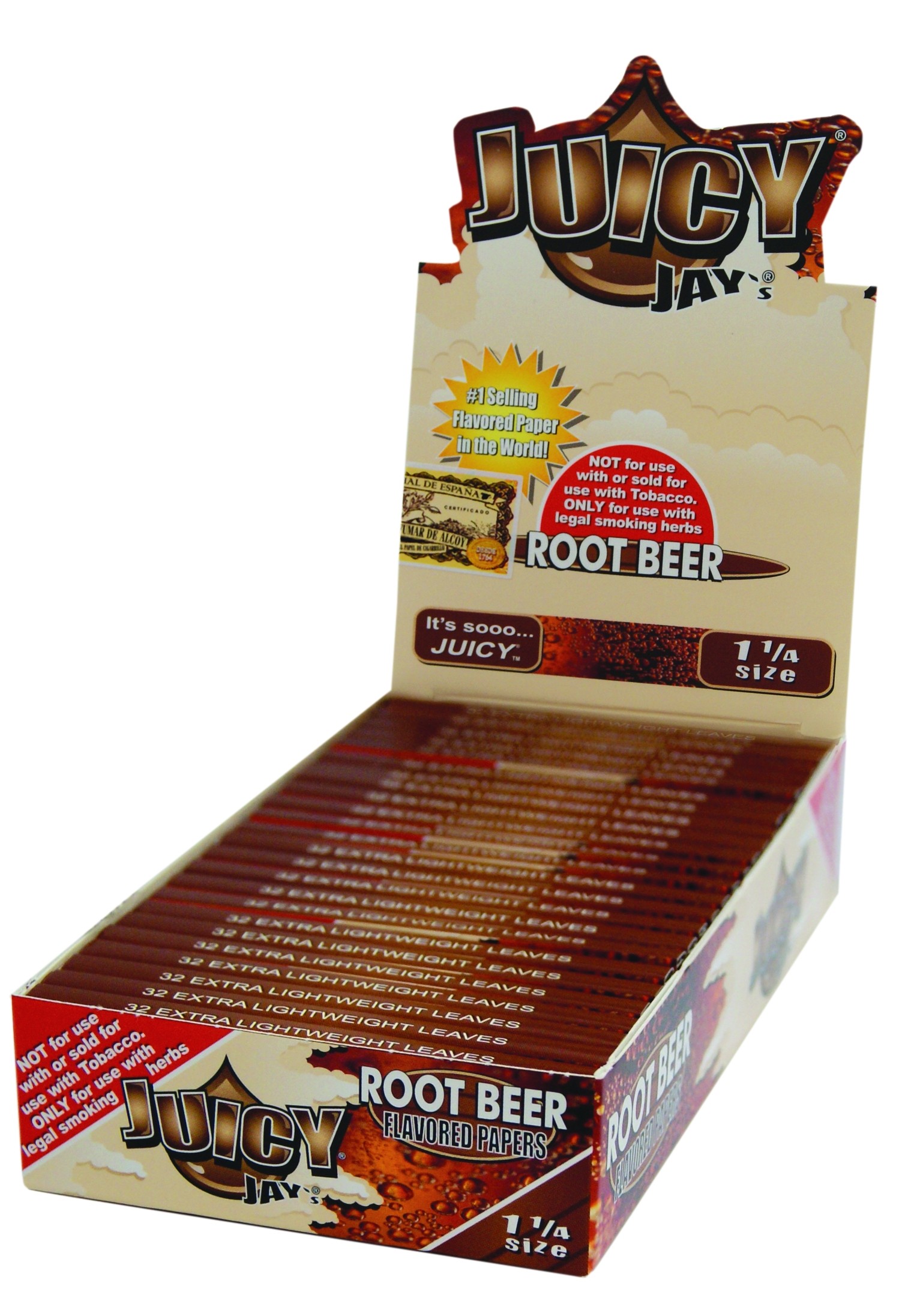 caja papel juicy jay Root Beer
