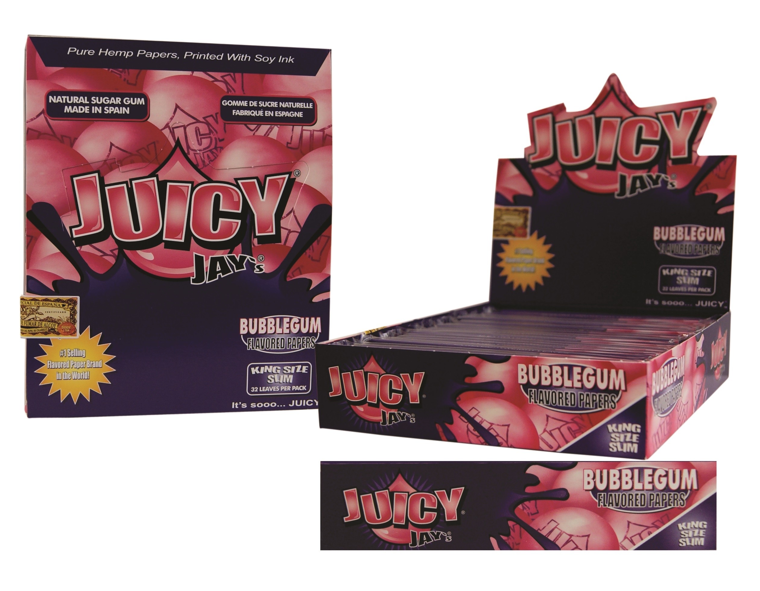 JuicyJay papel largo para fumar de Bubblegum