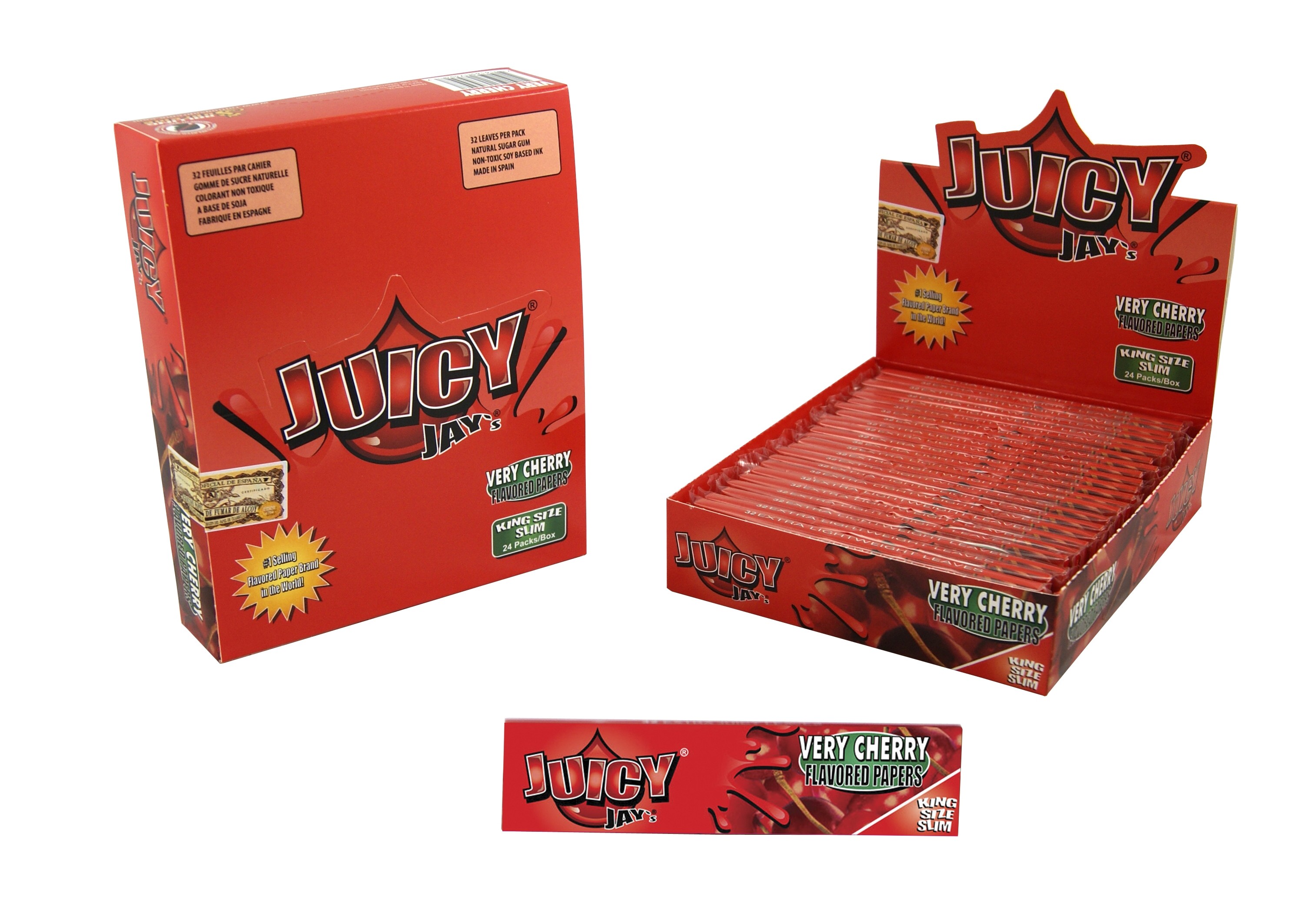 JuicyJay papel largo para fumar de very cherry