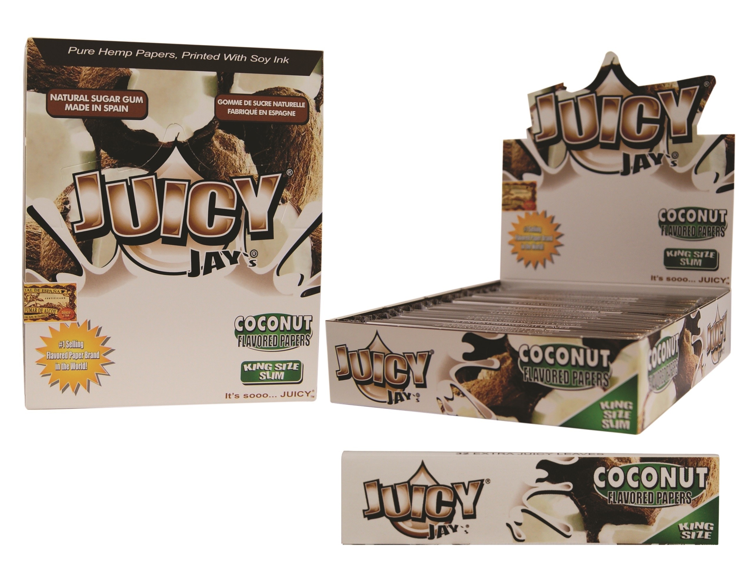 JuicyJay papel largo para fumar de coco