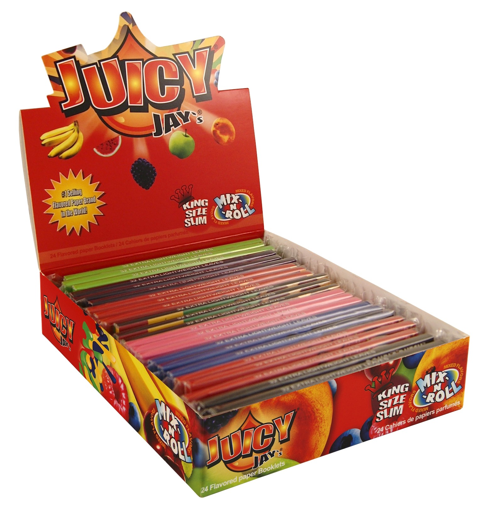 JuicyJay papel largo para fumar de sabores de mezclados