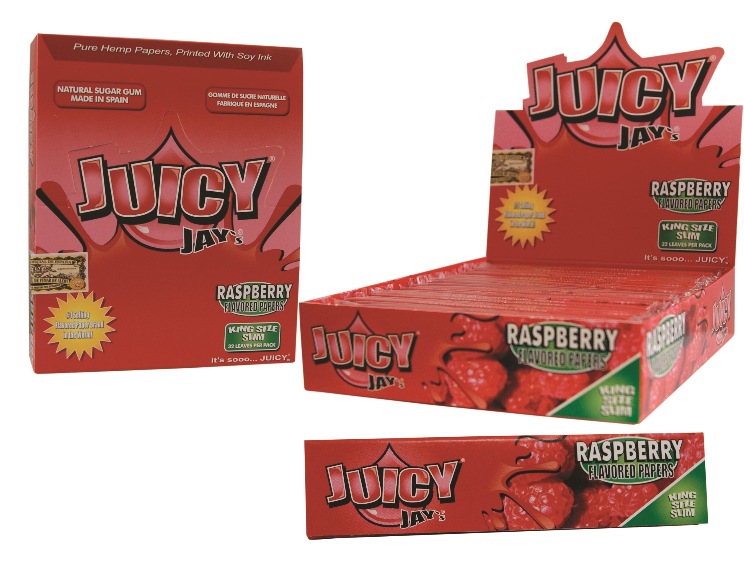 JuicyJay papel largo para fumar de fresa - strawberry